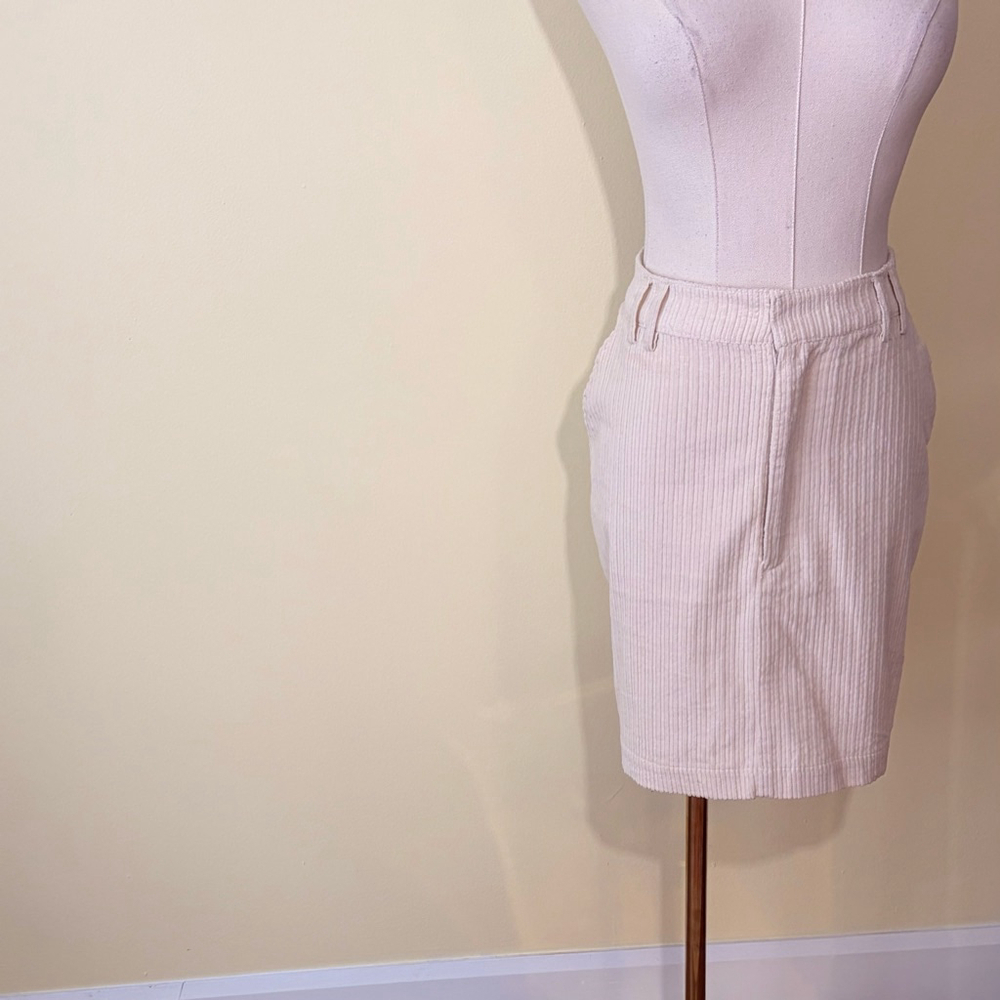 Frank And Oak Women’s Cream Corduroy Mini Skirt L